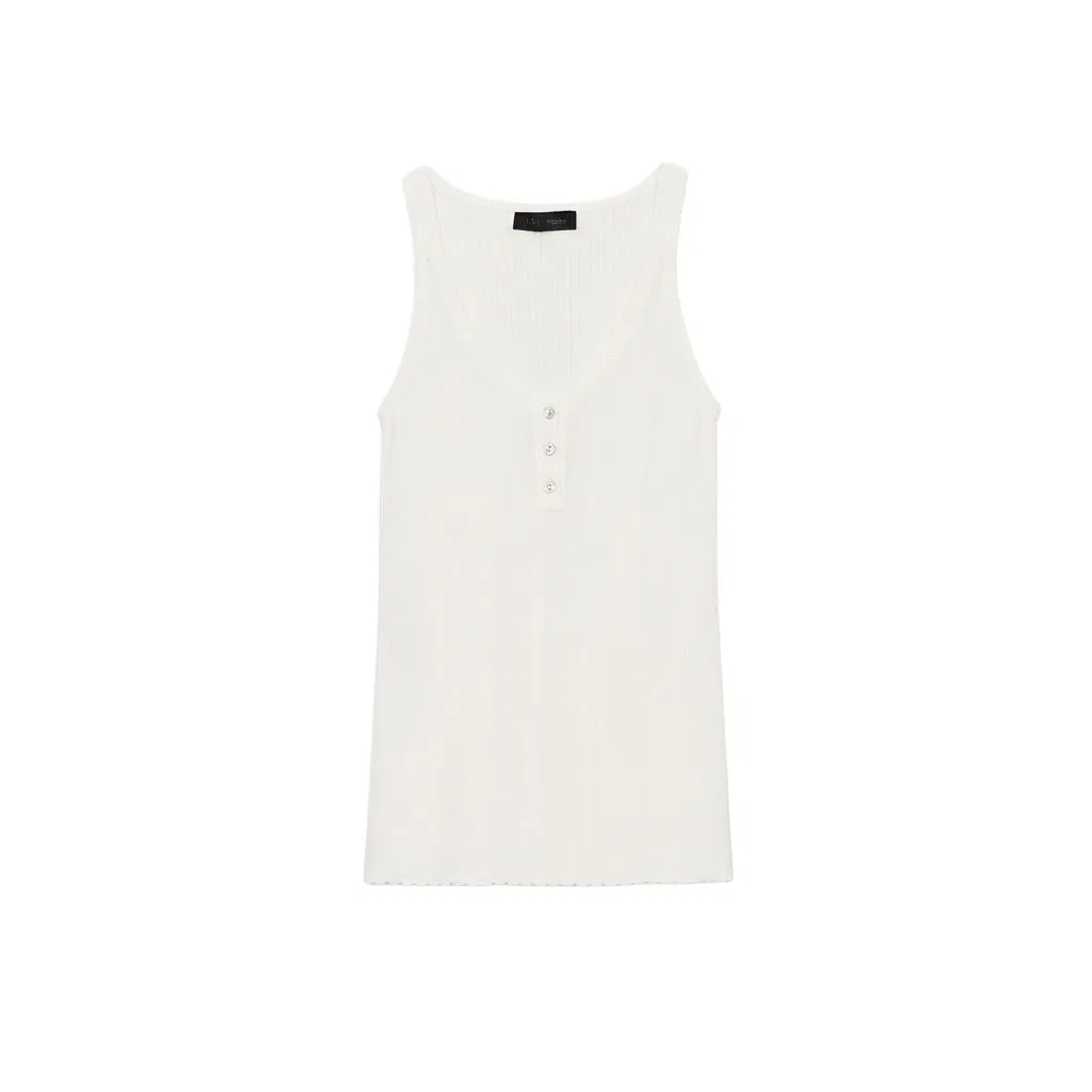 Женский топ без рукавов Raw White ZARA