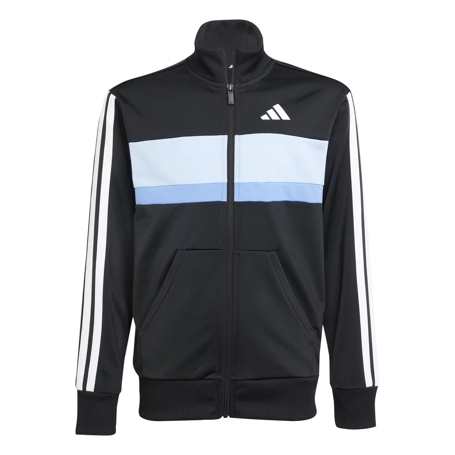 Детский спортивный костюм с молнией Adidas, черный — фото 2
