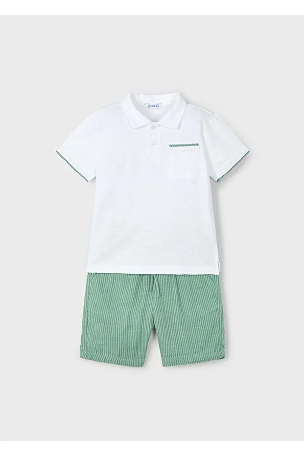 Детские шорты для мальчиков джинсовые Set-Polo-Sort Mayoral, Dark Wild