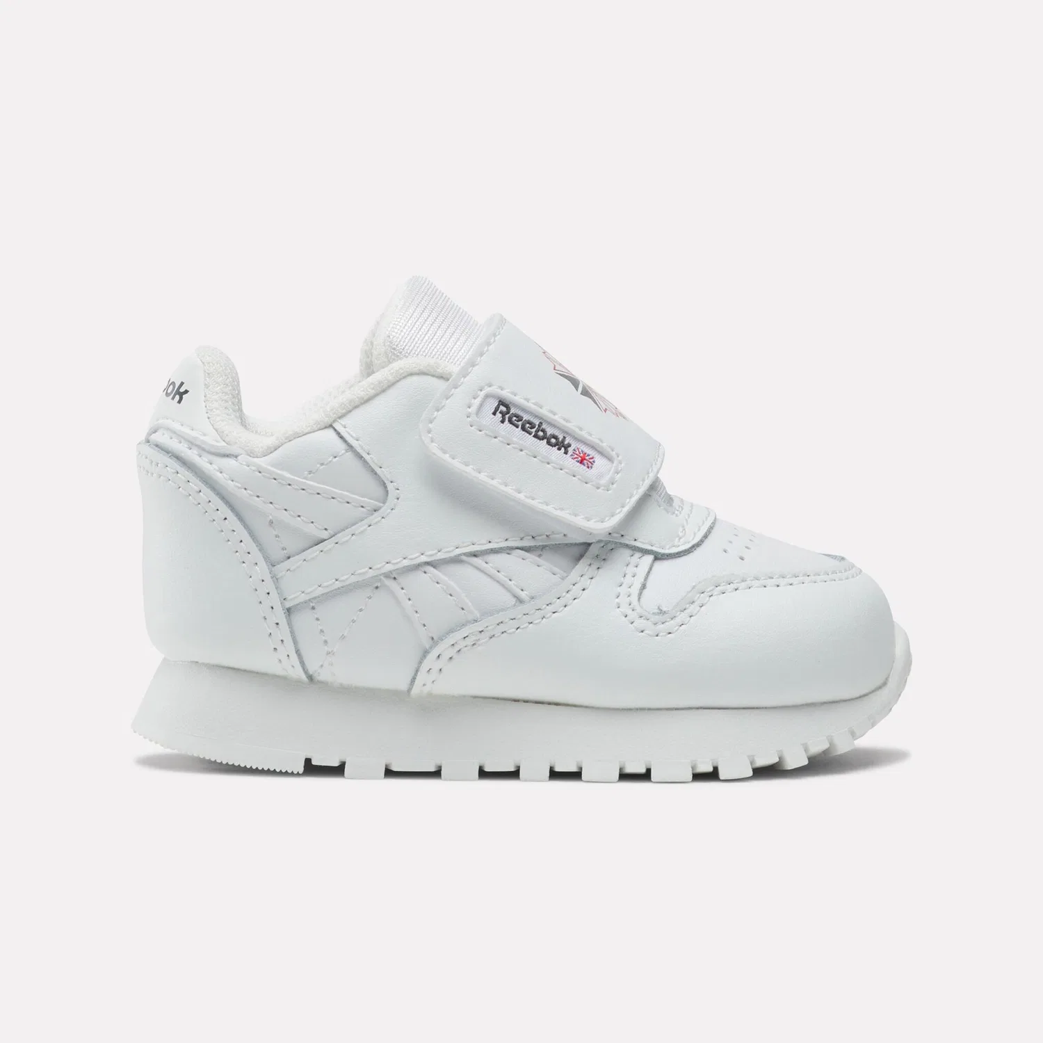 Детские кроссовки на шнуровке Classic Leather Reebok Classic, White/Grey — фото 2