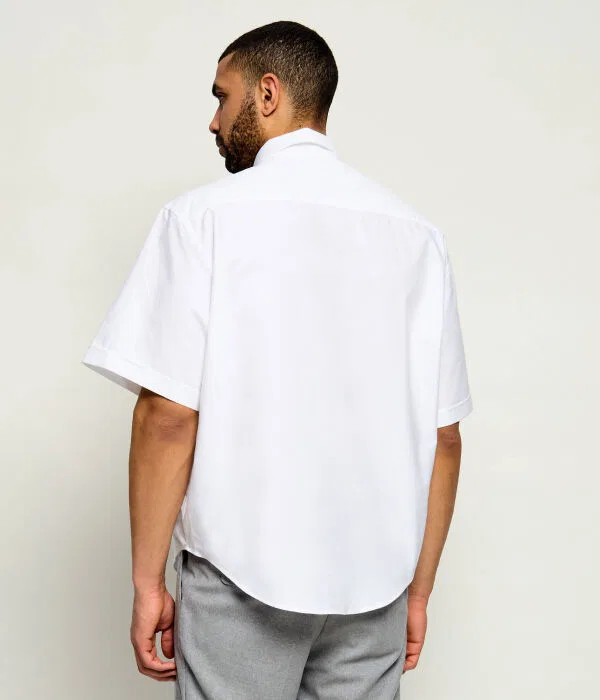 Мужская рубашка свободного кроя Camicia AMI Paris, белый — фото 3