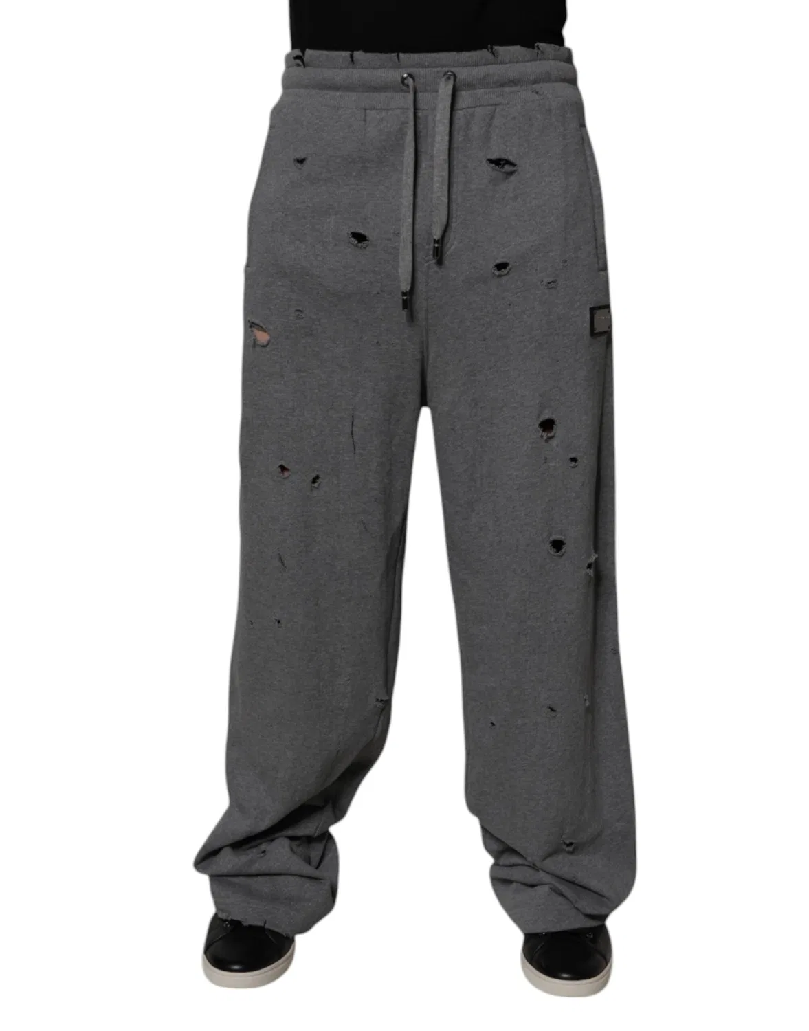 Мужские спортивные брюки прямого кроя с логотипом RipStyle Straight Dolce & Gabbana, Gray