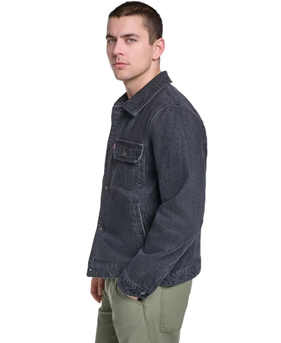 Джинсовая куртка с отложным воротником Levi's Men's Denim Depot Jacket, Black Wash Denim — фото 3