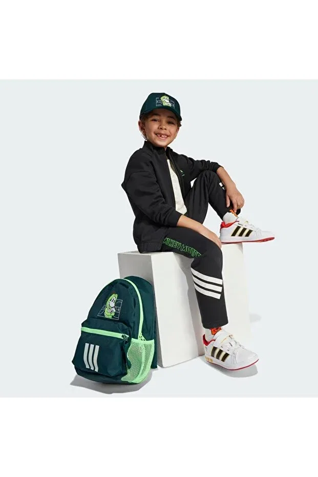 Детские спортивные штаны для девочек с принтом Mickey Mouse Adidas, Black — фото 3