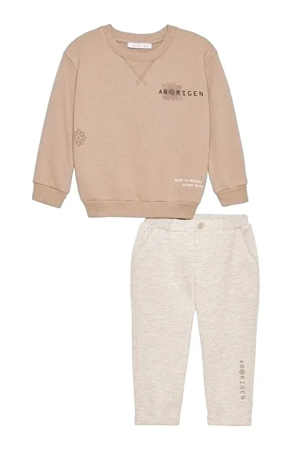 Детский спортивный костюм для мальчиков с принтом Nk Kids, Taupe