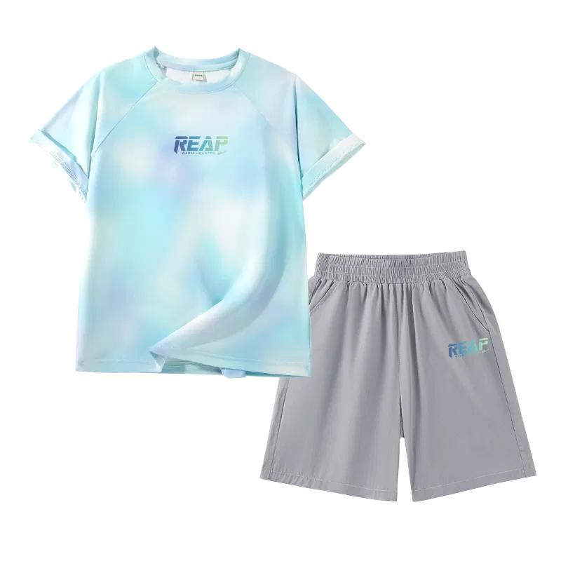 Детский спортивный комплект с принтом Blue Purple/H Blue Green Gradient Medium K-Gray/H Blue Green Gradient K WARRIOR