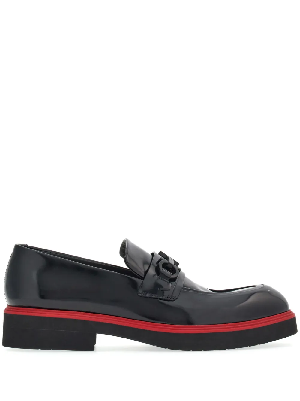 

Мокасины с декором Gancini Ferragamo, черный