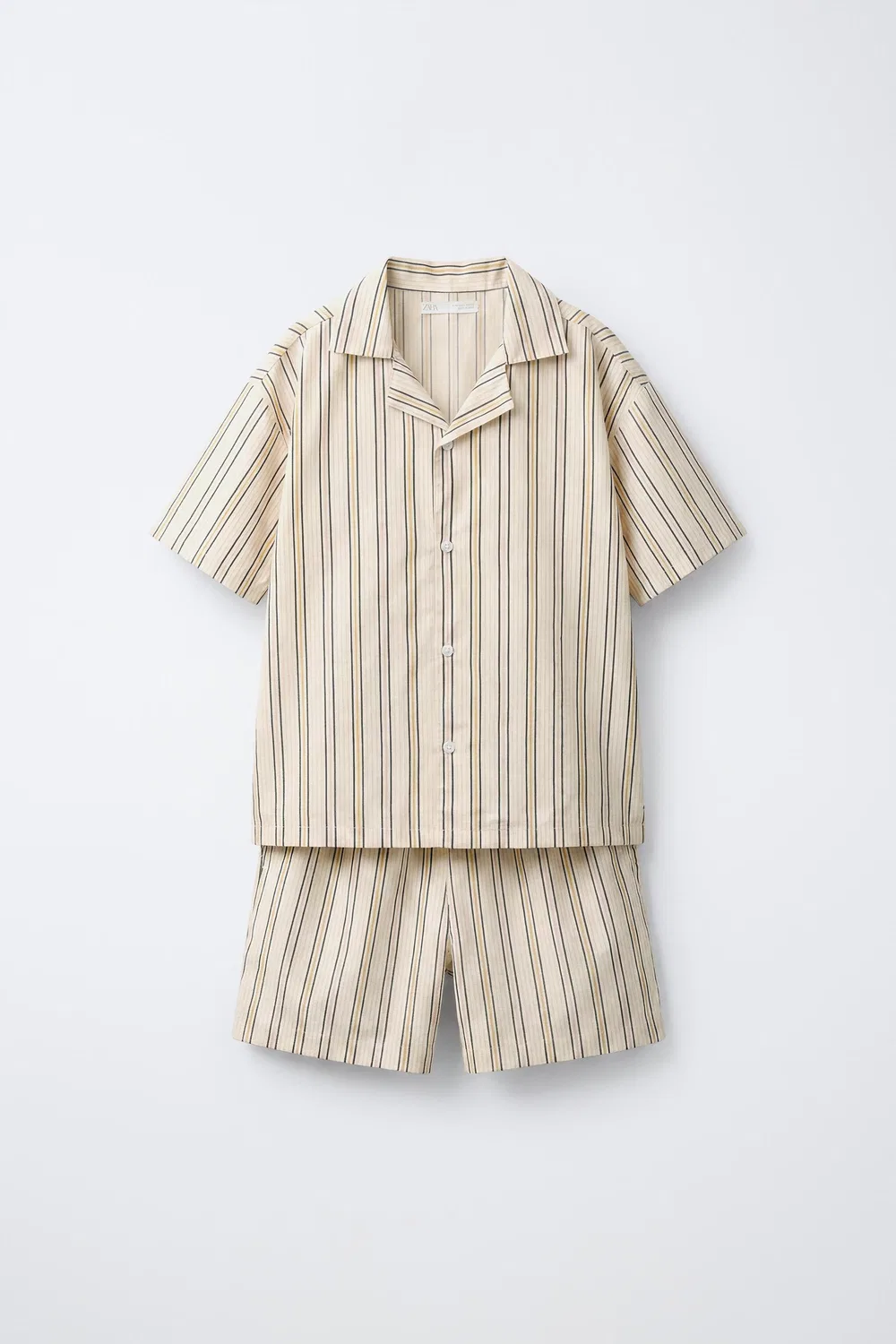 Пижама в полоску, 6-14 лет ZARA, Camel