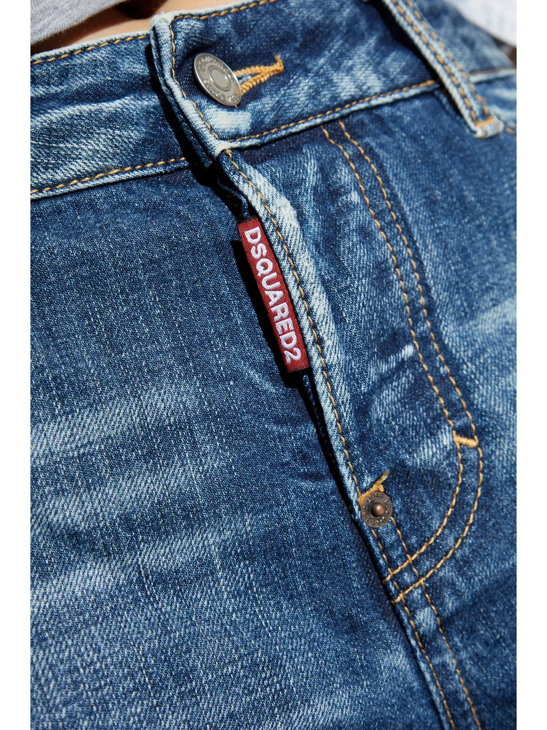 Утонченные зауженные джинсы DSQUARED2, синий — фото 3