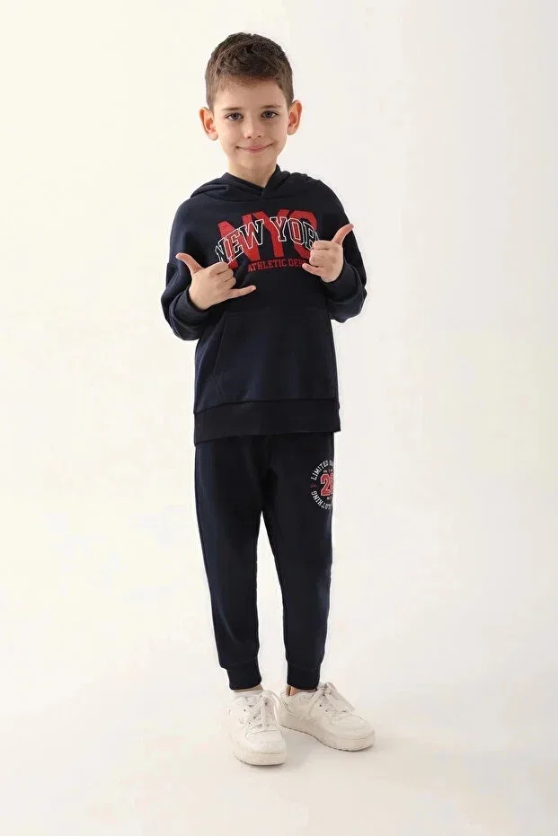 Детский спортивный костюм для мальчиков с принтом Licensed Rolypoly, Navy Blue — фото 3