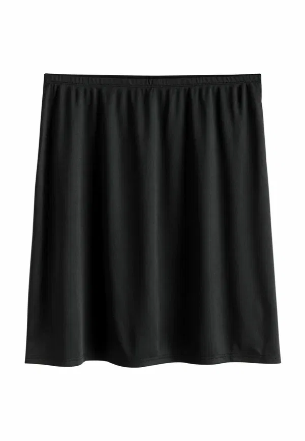 Юбка трапециевидная Short fit - microfibre comfort slip skirt Next, черный — фото 3