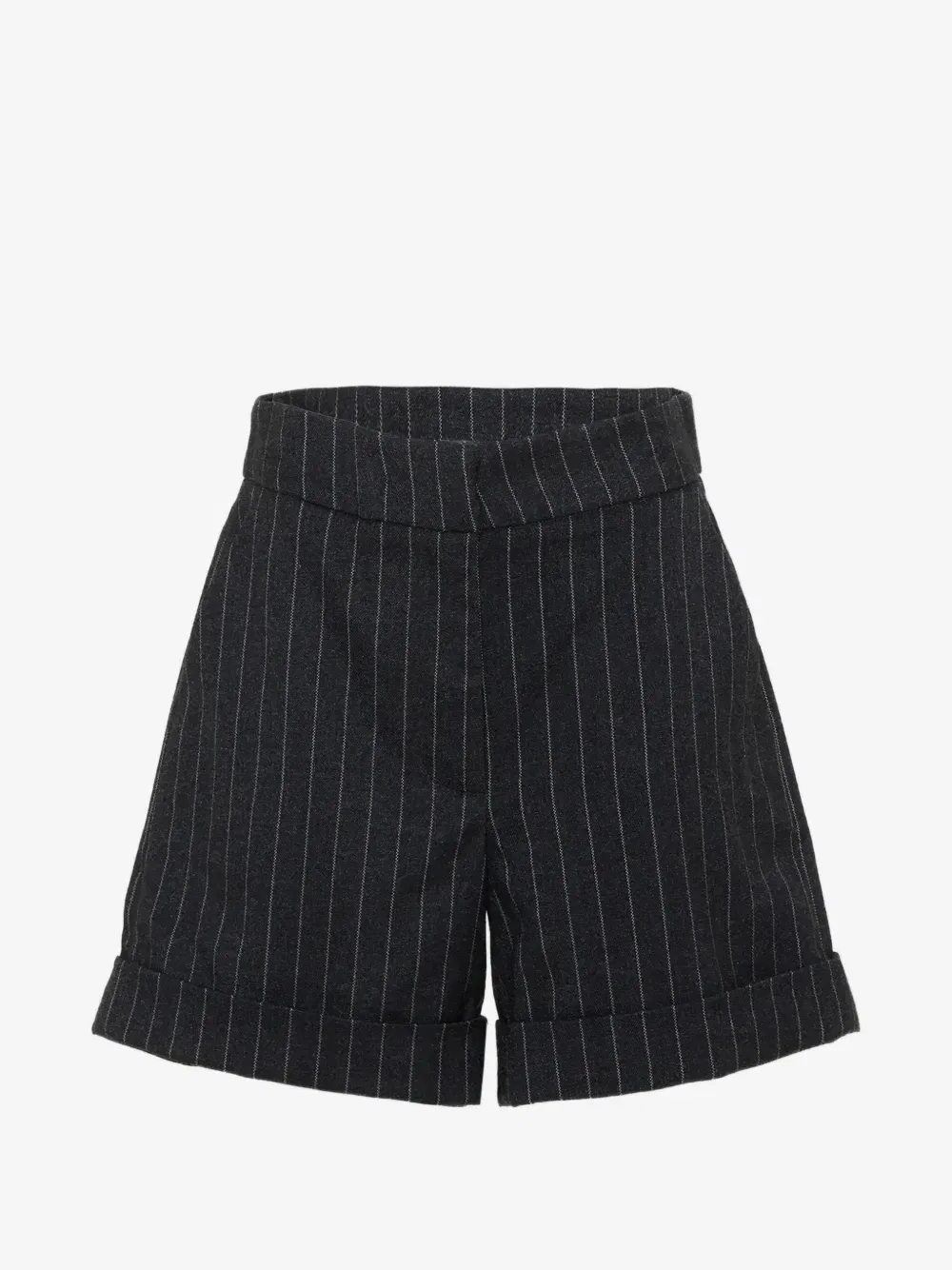 Шорты с отворотами в тонкую полоску Trussardi Junior, серый