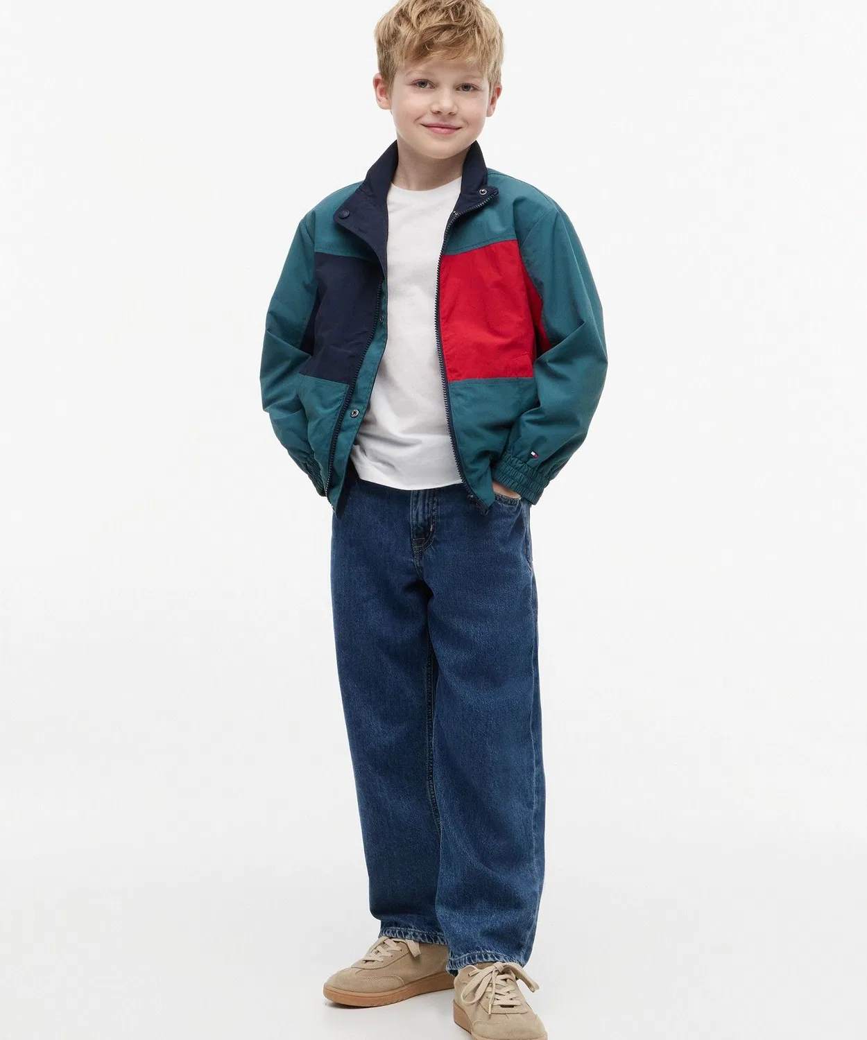 Детская куртка-бомбер с принтом флага TOMMY HILFIGER, Navy — фото 3