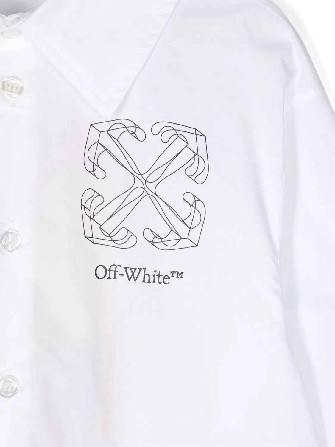 Рубашка с мотивом Стрел OFF-WHITE, белый — фото 3