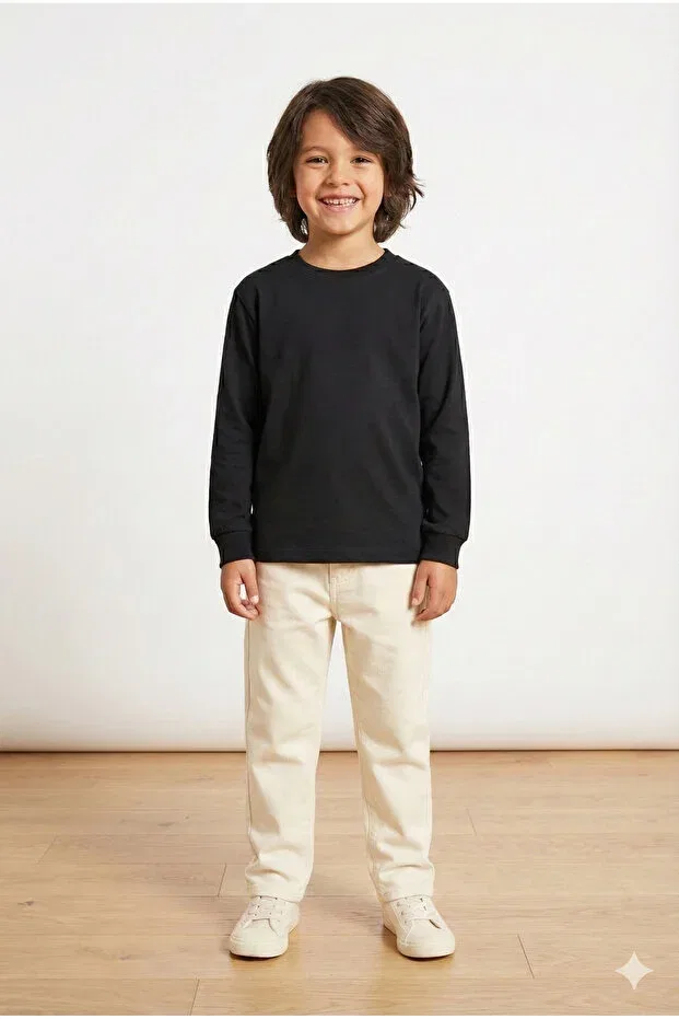 Детские свитшот для мальчиков хлопковый Tinytrends, Black
