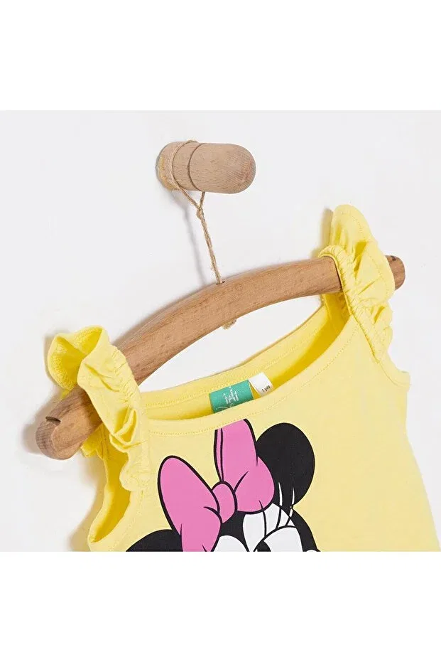 Детское платье-футболка для девочек с принтом Minnie Mouse Tank Top Tshirt Disney, Yellow — фото 3