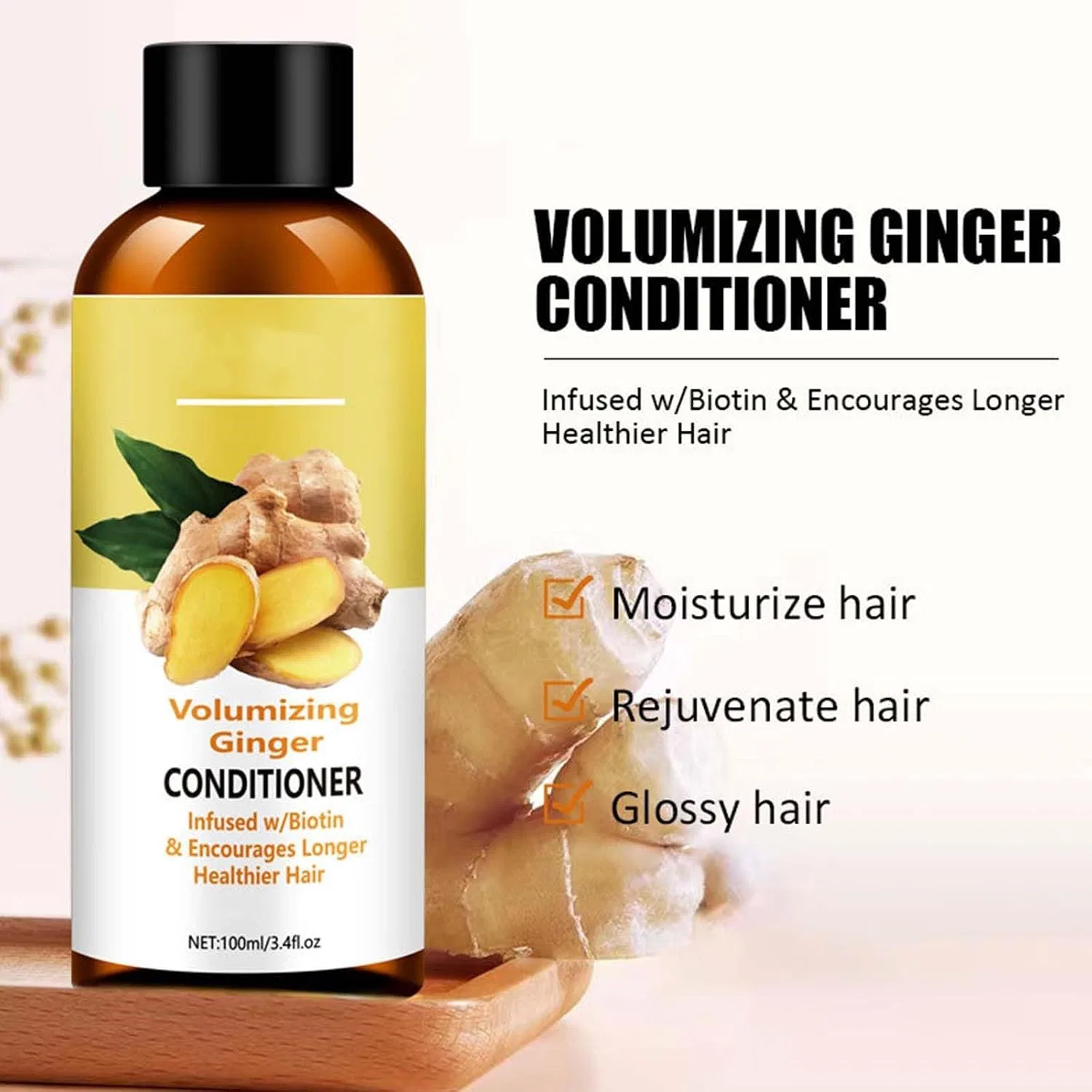 Набор для душа и волос Ginger Volumizing, MeiPlumLai, 3 предмета по 100 мл — фото 2
