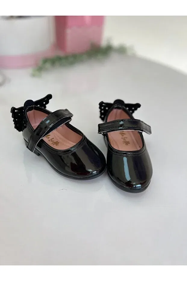 Детские балетки для девочек с принтом Mira, Black