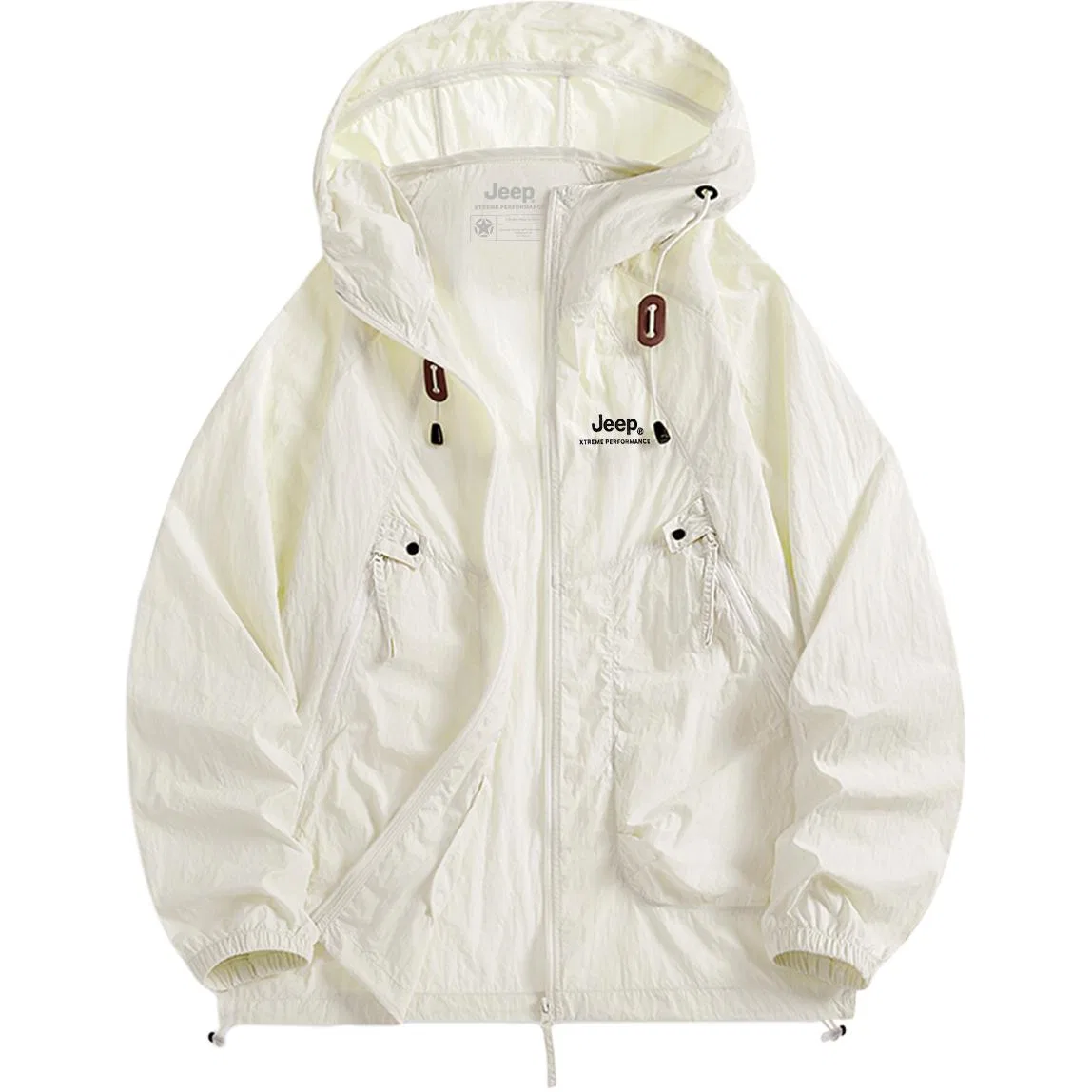 Детская одежда для защиты от солнца Unisex Jeep, Glutinous Rice White