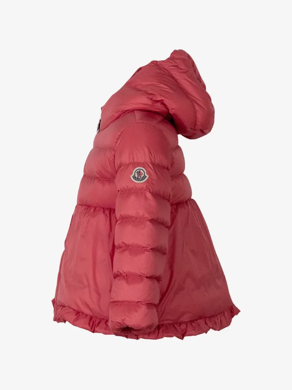 Пуховик Odile с оборками Moncler Enfant, розовый — фото 3