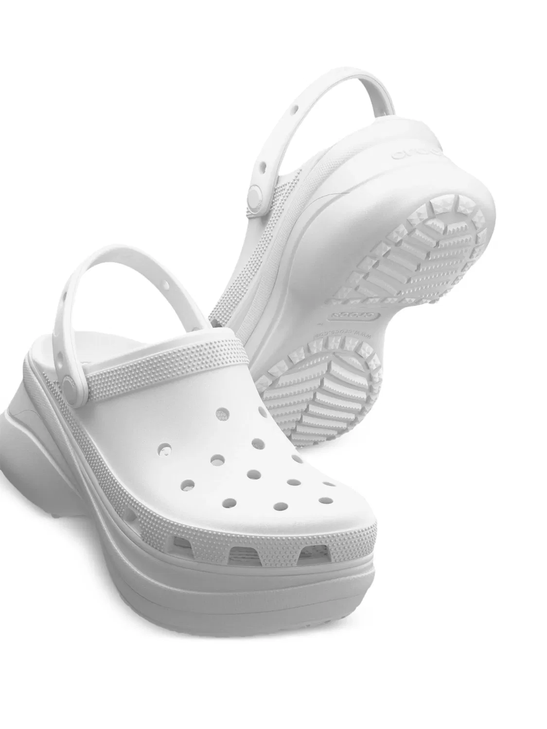Белые платформа-клоги Crocs, белый — фото 2