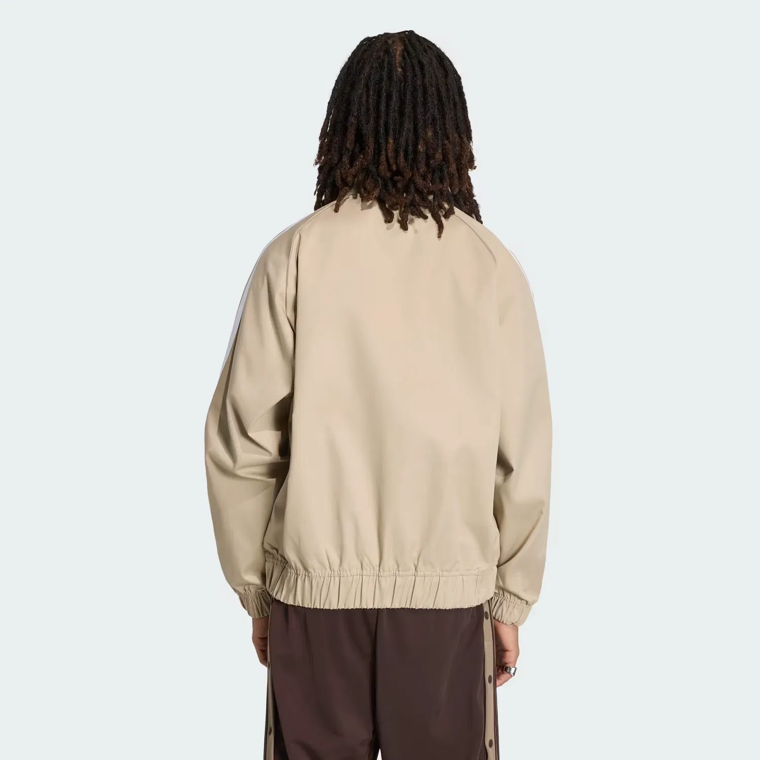 Мужская куртка свободного кроя SST Adicolor Classics Cotton Twill Tracktop Adidas Originals, хаки — фото 3