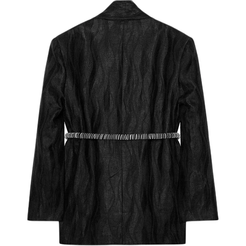 Женский деловой костюм с принтом Fanglu Lin Business Suit ZARA, Black — фото 3