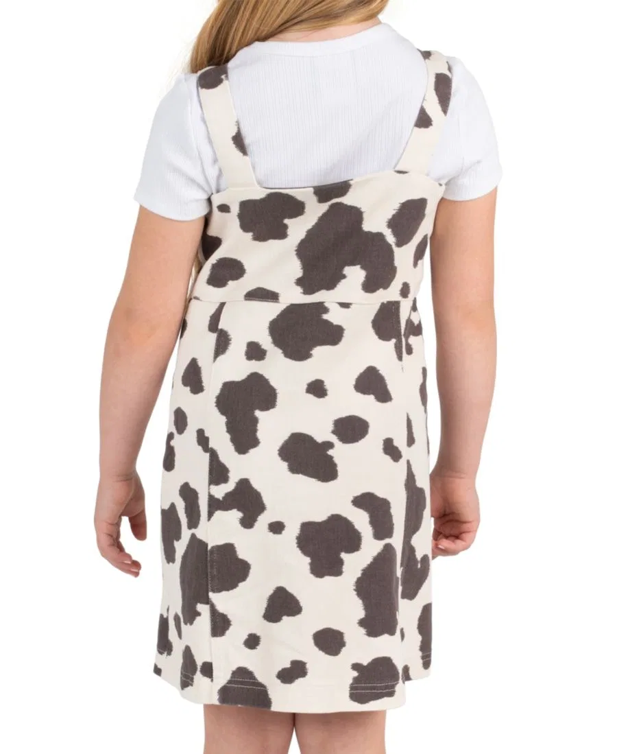 Комплект из топа и платья-трапеции с принтом Cow Print Rare Editions, Cream — фото 3