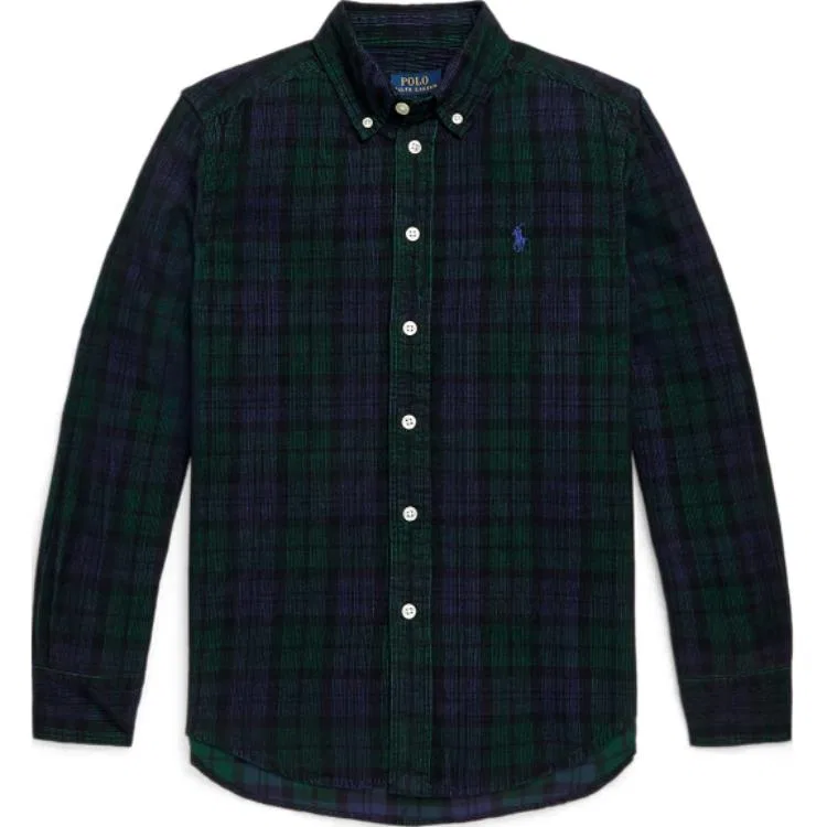 Детская повседневная рубашка с длинным рукавом Polo Ralph Lauren, Green