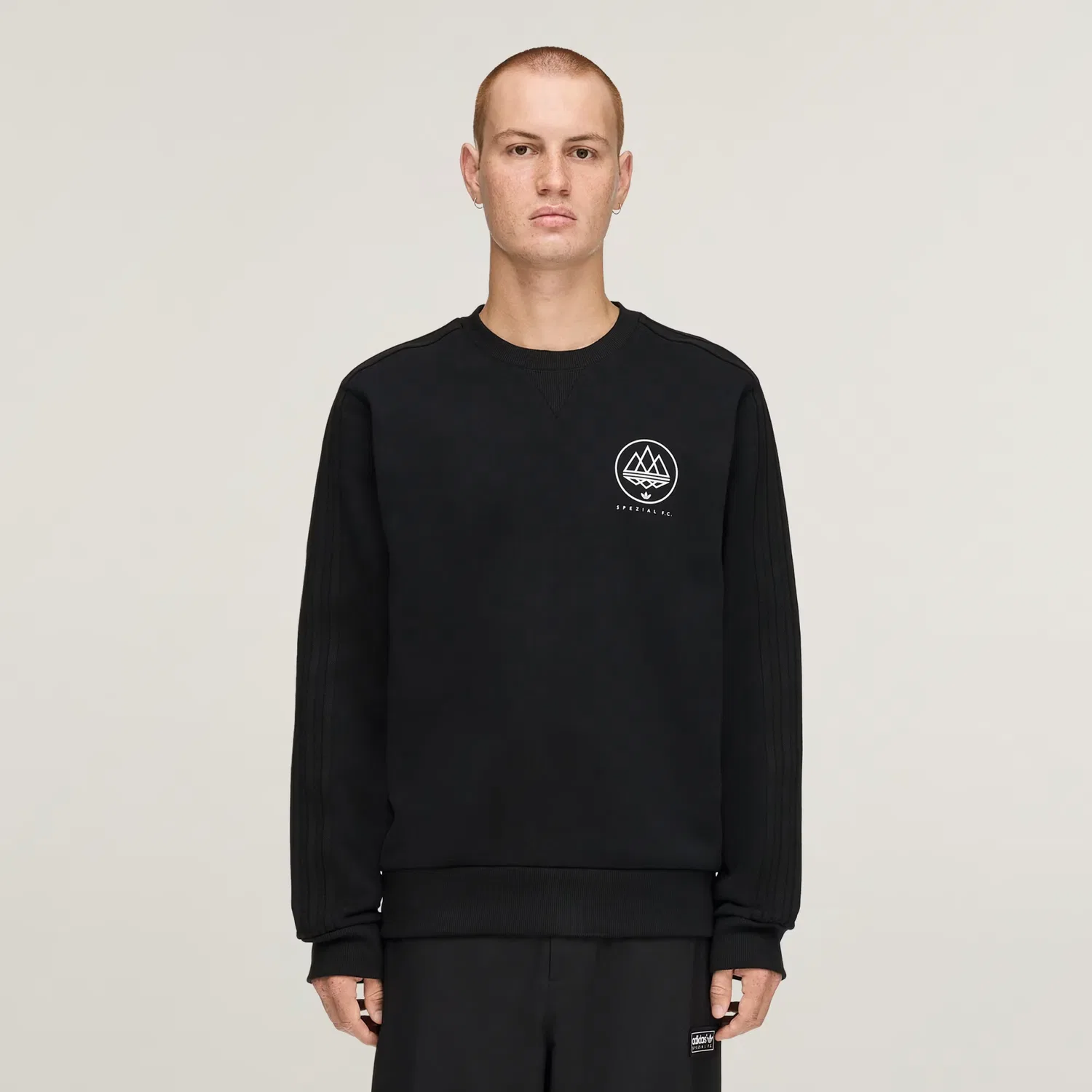 Мужской флисовый свитшот SPZL F.C. CREW Adidas Originals, черный