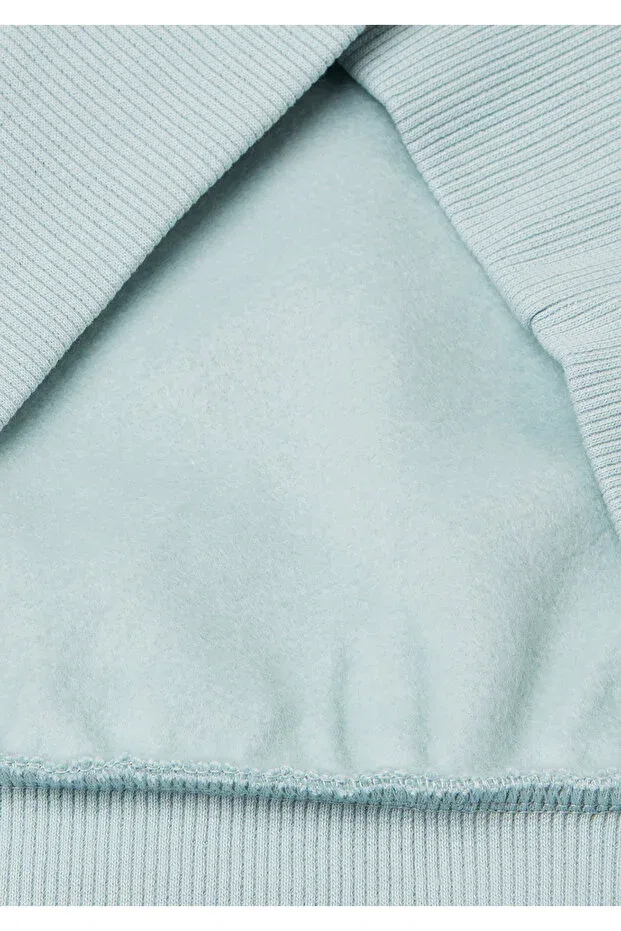 Детские свитшот для девочек с кристаллами United Colors Of Benetton, Water Green — фото 3