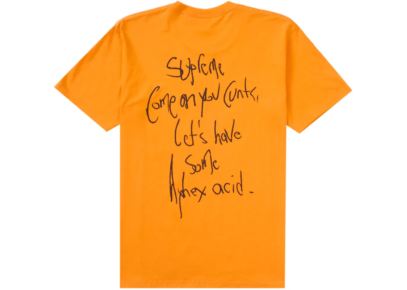 Мужская футболка с принтом Supreme Aphex Twin Windowlicker Tee, Orange — фото 2