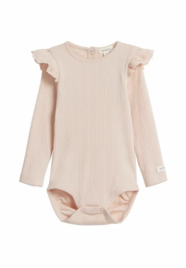Боди с кружевной отделкой With frill - body Newbie, light pink, светло-розовый — фото 2