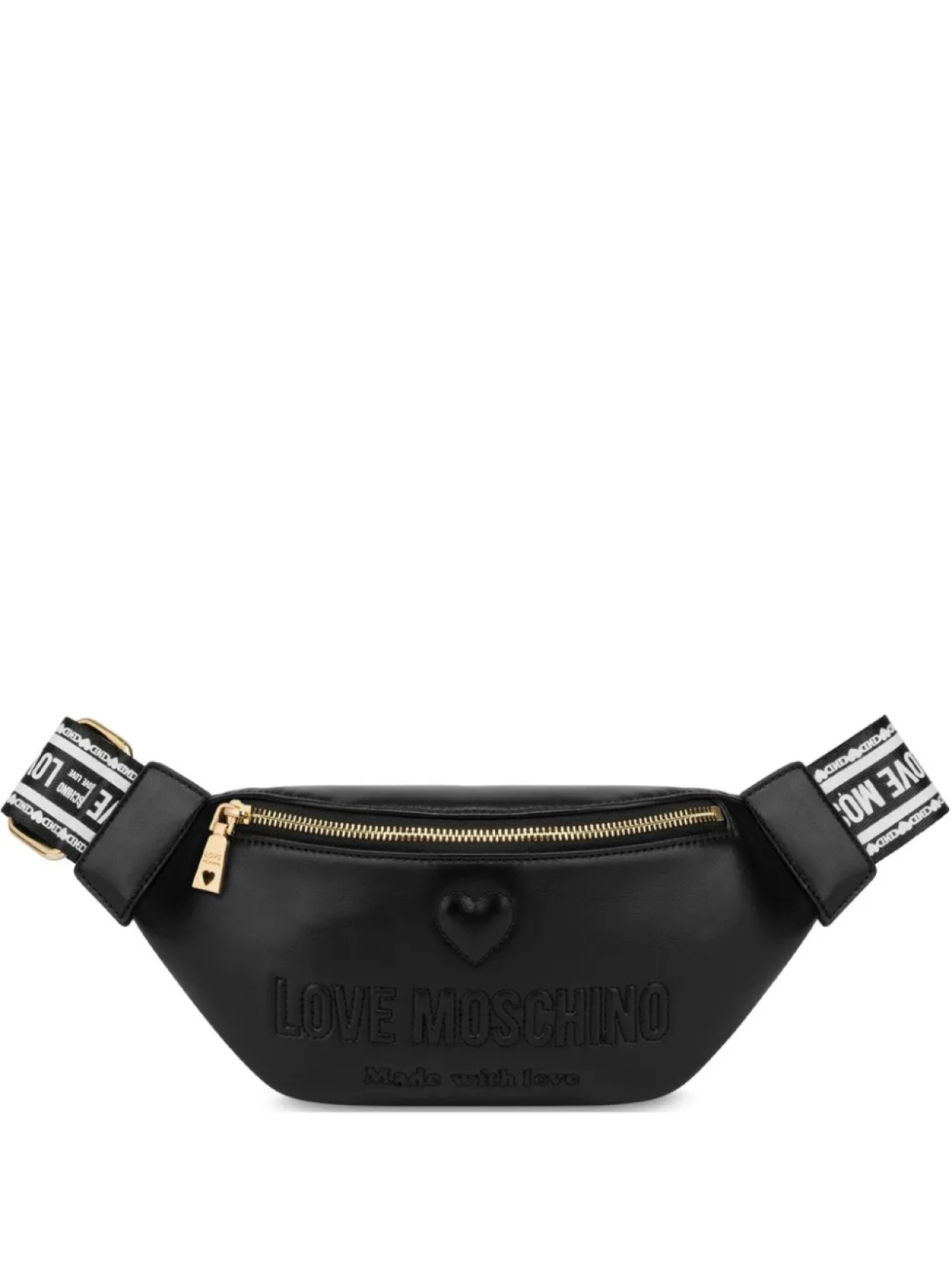 

Поясная сумка с тисненым логотипом Love Moschino, черный
