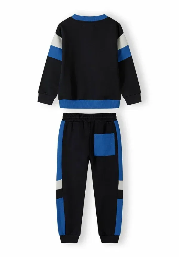Комплект из кофты и брюк, хлопок с полиэстером, Colourblock long sleeve set, Minoti, темно-синий/Blue — фото 3