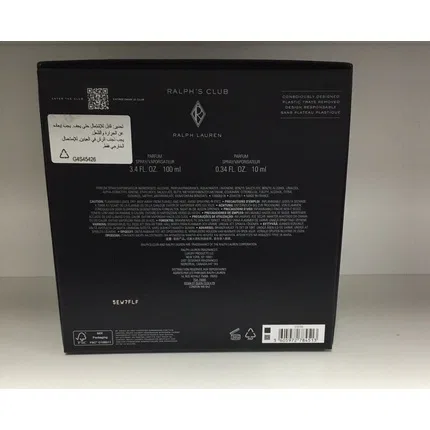 Парфюмерный набор мужской Ralph's Club Ralph Lauren, 3.4 Oz + 0.34 Oz