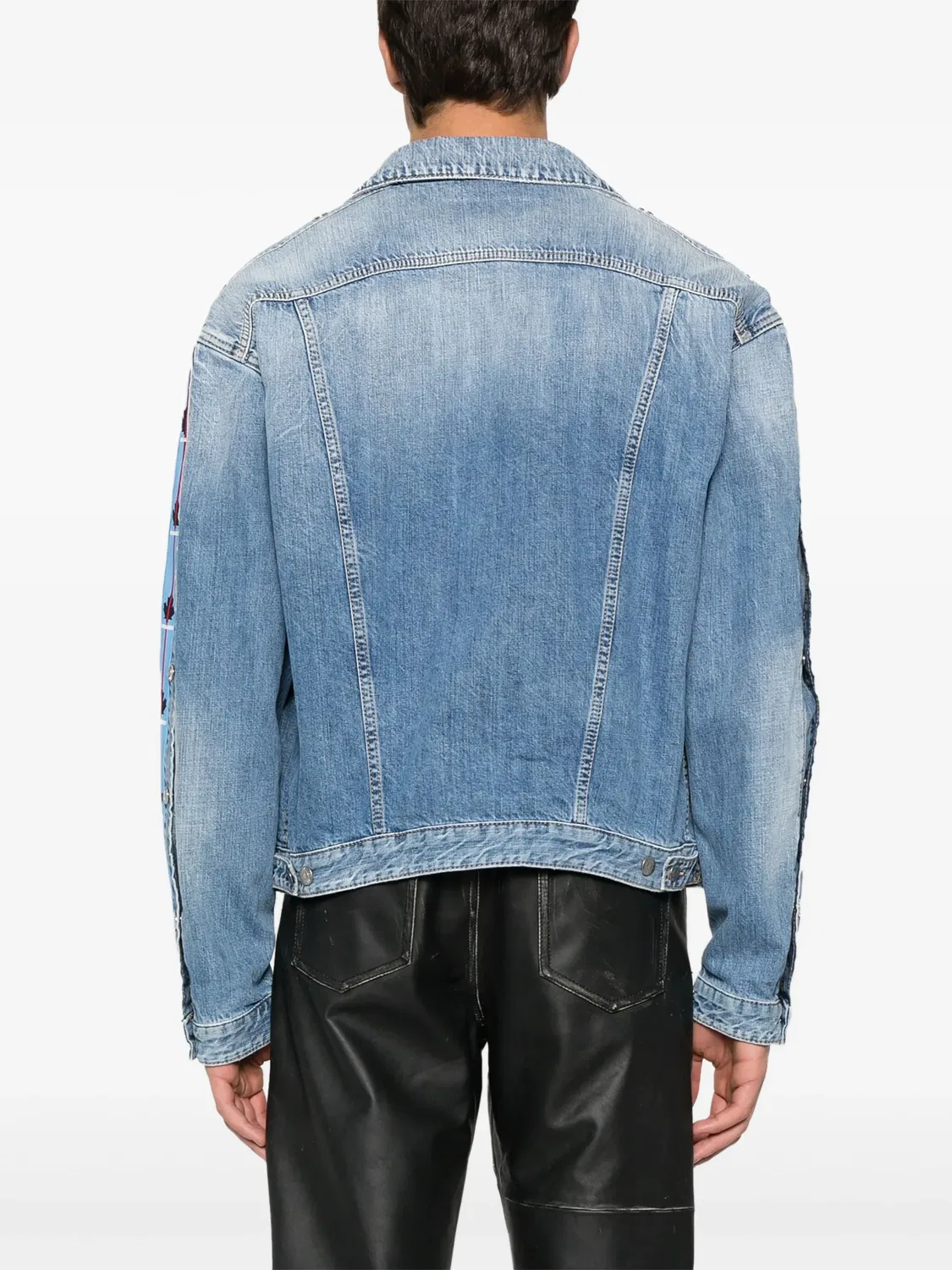 Джинсовая куртка с логотипами DSQUARED2, синий — фото 3