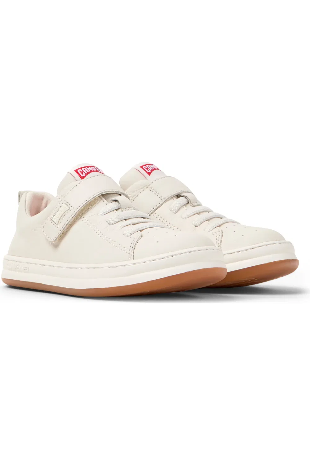 Кроссовки детские Camper Runner Four, на эластичных шнурках, White Natural