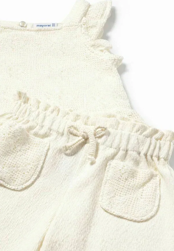 Комплект из блузы и брюк хлопок Mayoral ivory, слоновая кость — фото 3
