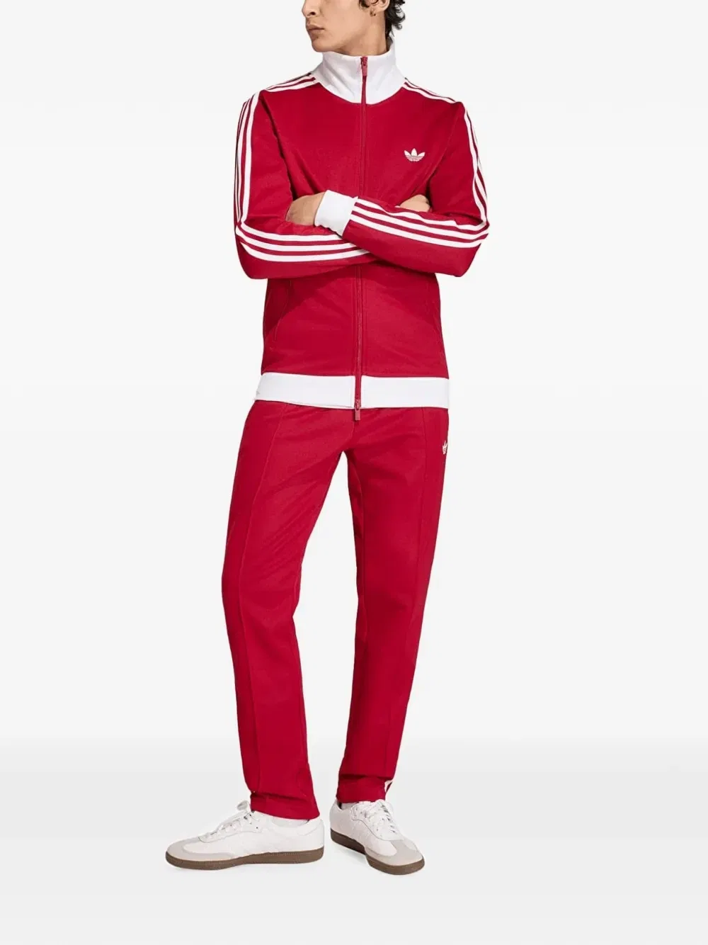 Классическая спортивная куртка Adidas, красный — фото 2