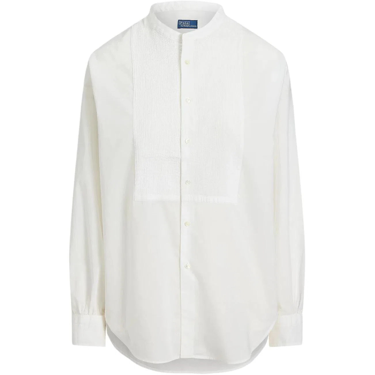 Женская рубашка с воротником-стойкой, прямого кроя, Ralph Lauren, White — фото 3