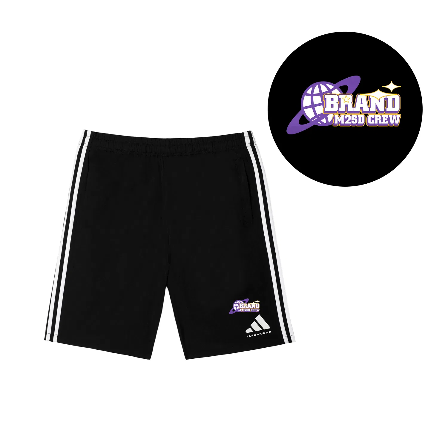Мужские шорты с принтом Adidas Taekwondo, Black — фото 3