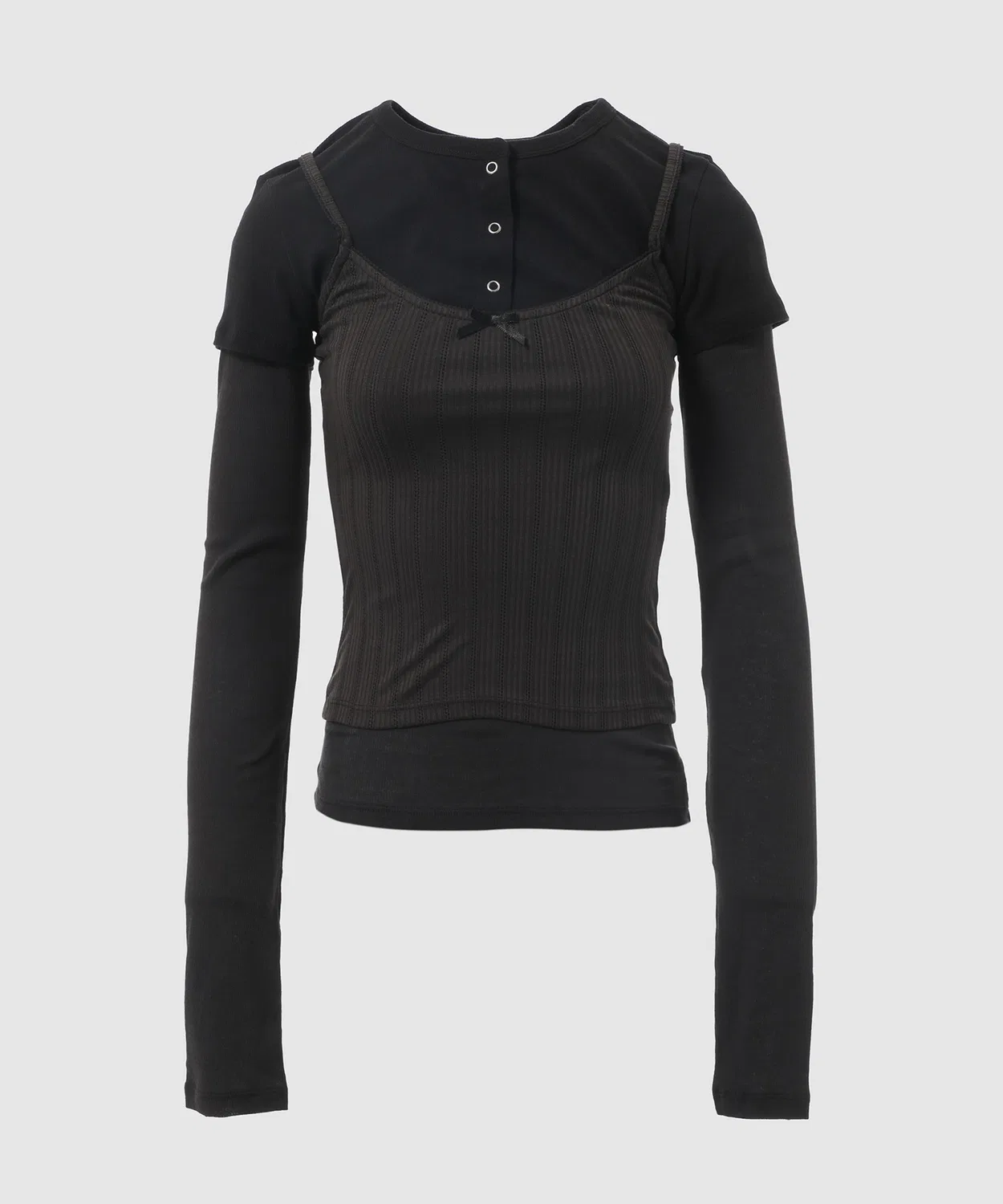 Женская футболка с длинным рукавомAcne Studios, Black