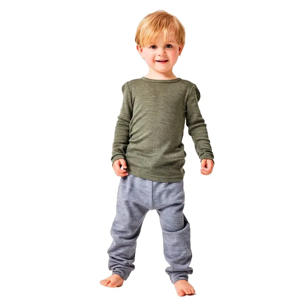 Детская футболка с длинным рукавом Wax Wool Rib Name it, Green