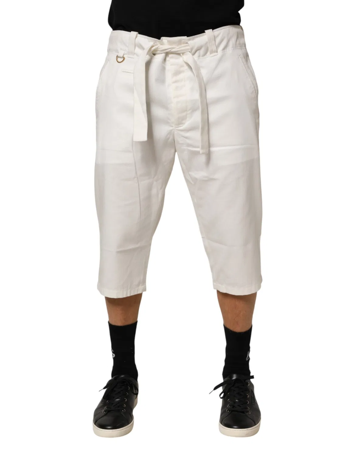 Мужские брюки с логотипом Cropped pants Dolce & Gabbana, White