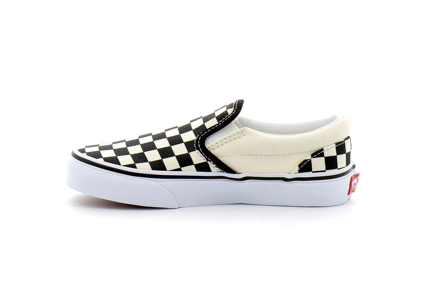Детские кеды-слипоны с шахматным принтом Classic Slip-On Vans, Bunt Weiss — фото 3