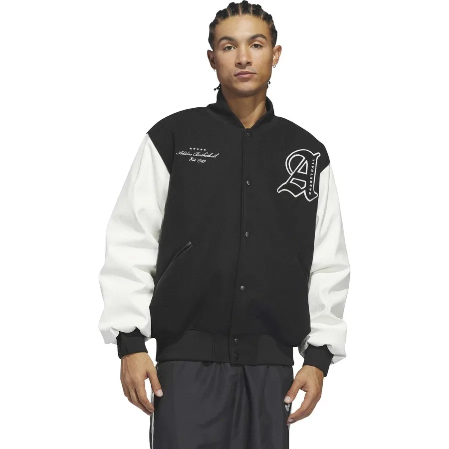 Мужская спортивная куртка-олимпийка Varisty Jkt KA9352 adidas, Черный