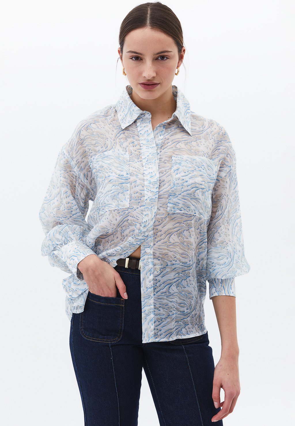 

Рубашка POCKET DETAILED PATTERNED OXXO, слоновая кость