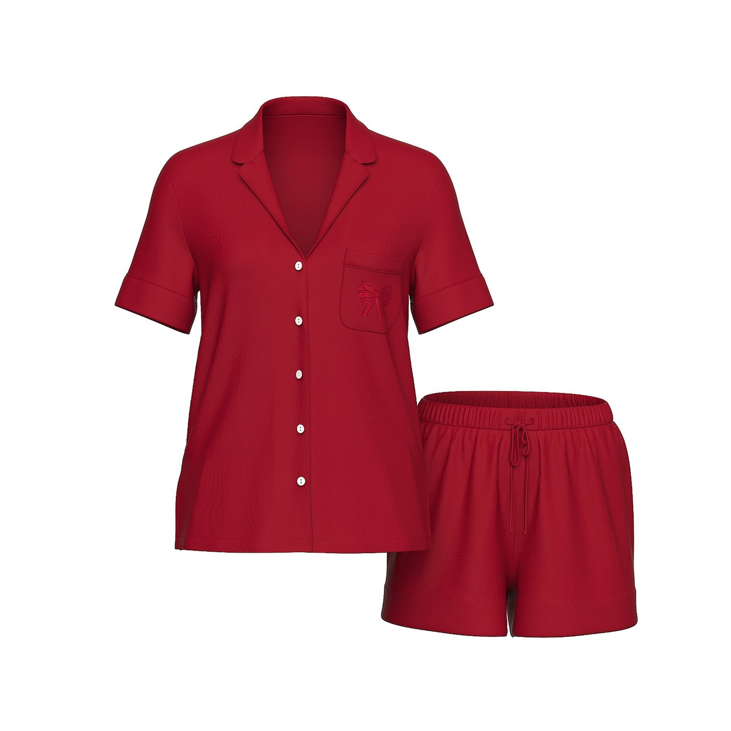 

Пижама Victoria's Secret SoSoft Modal Bow Short, темно-красный