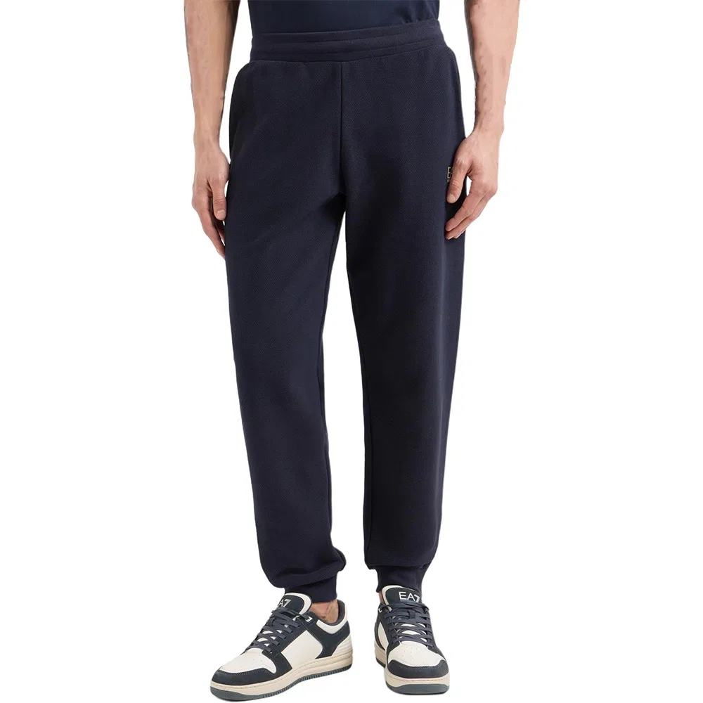 Мужские спортивные штаны из трикотажа EMPORIO ARMANI EA7, Темно-Синий — фото 3